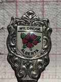 Fort Macloed Alberta Wild Rose  Souvenir Spoon