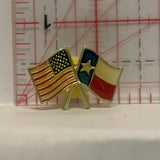 Texas USA Friendship Flags Lapel Hat Pin