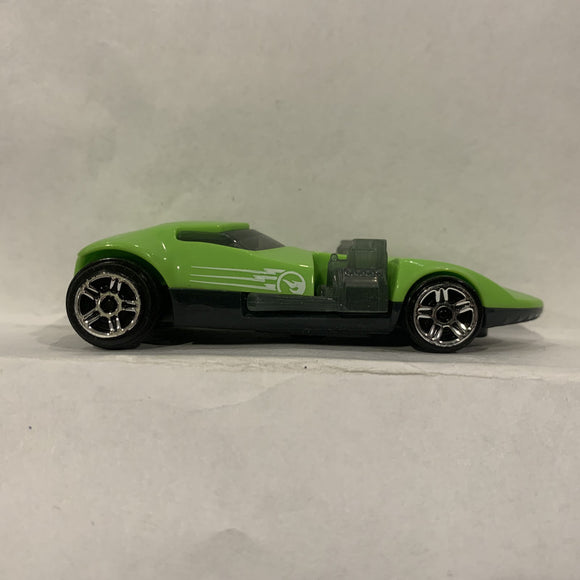 Green Mcdonalds Racer ©2015 Hot Wheels Diecast Car GL