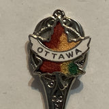 Ottawa Canada Maple Leaf Ontario Collectable Souvenir Spoon BM