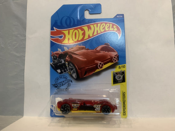 Red Slide Kick Experimotors 2018 Hot Wheels Long Card New Diecast Cars AA