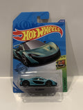 Blue Mclaren P1 9/10 HW Exotics 2020 149/250 GHC36 G1 Hot Wheels  Long Card