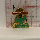 Mexico 90 Containers Slo Pitch Cactus Lapel Hat Pin