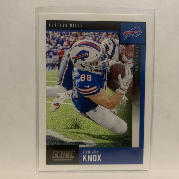 #7 Dawson Knox Buffalo Bills 2020 Score Football Card LX