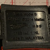 Red Tesla Model S ©2014 Hot Wheels Diecast Car GL