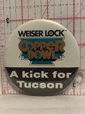 Weiser Lock Copper Bowl Tucson A Kick for Tucson Button Pinback