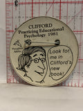 I Lyke Ed Syke Clifford 1981 Psychology Button Pinback