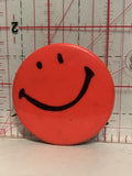 Red Smiling Face Button Pinback