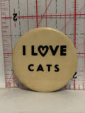 L Love Cats Button Pinback