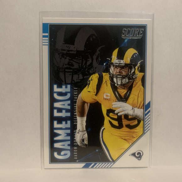 GF-AD Aaron Donald Game Face Los Angeles Rams 2020 Score Football Card LY