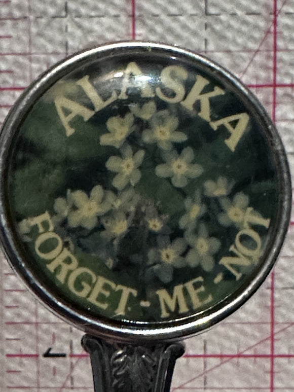 Alaska Forget Me Not Flower  Souvenir Spoon