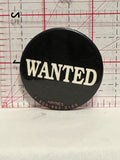 Wanted Logo Button Pinback