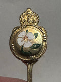 Happy 40th Anniversary Flowers Iris Silverplated  Souvenir Spoon