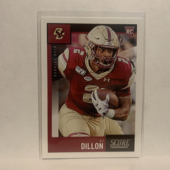 #371 AJ Dillon Rookie Boston Collage 2020 Score Football Card LY