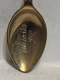 Happy 40th Anniversary Flowers Iris Silverplated  Souvenir Spoon