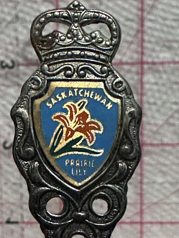 Yellow Grass Saskatchewan Prairie Lily   Souvenir Spoon