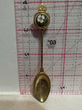 Happy 40th Anniversary Flowers Iris Silverplated  Souvenir Spoon