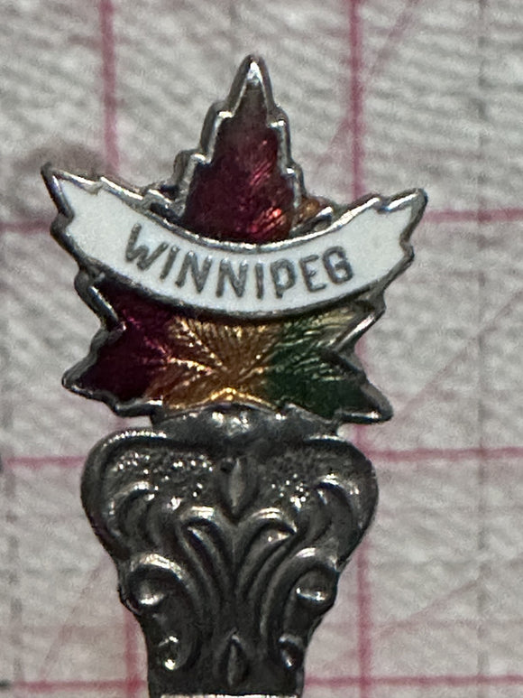 Winnipeg Manitoba Maple Leaf  Souvenir Spoon