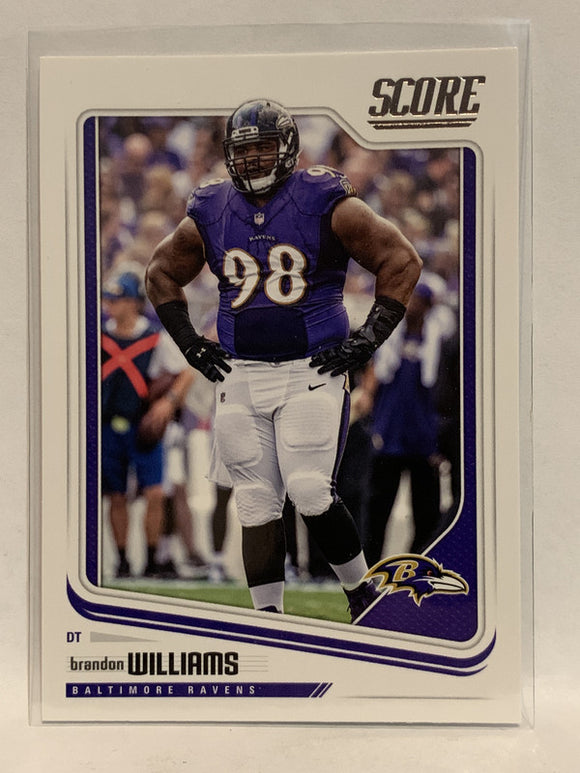#31 Brandon Williams Baltimore Ravens 2018 Score Football Card