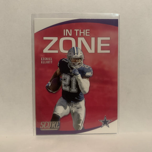 IZ-EE Ezekiel Elliott In The Zone Dallas Cowboys 2020 Score Football Card LZ