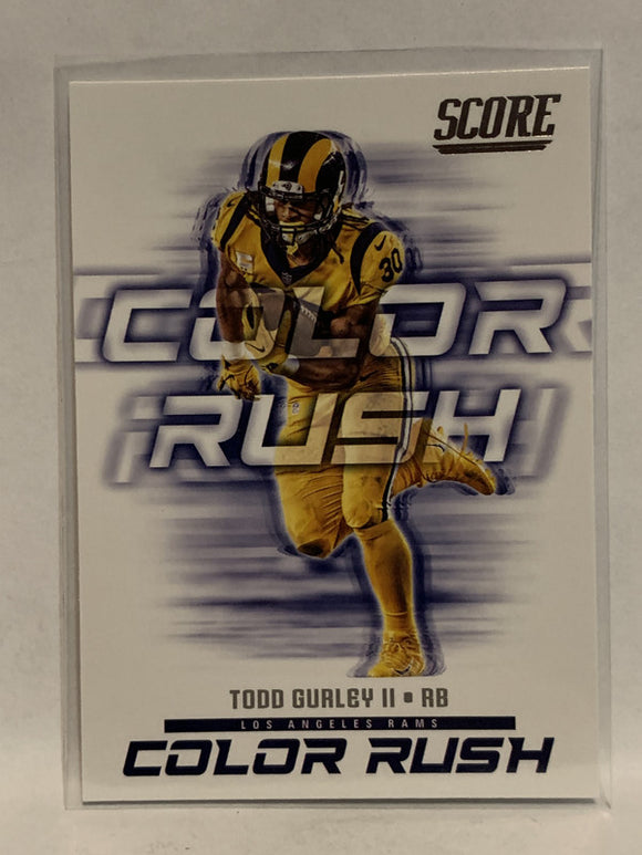 #4 Todd Gurley II Color Rush Los Angeles Rams 2018 Score Football Card