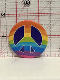 Rainbow Peace Sign Button Pinback