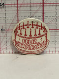 Feliz Cumpleanos Birthday Cake Button Pinback