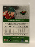 #114 Mikael Granlund Minnesota Wild 2017-18 Parkhurst  Hockey Card