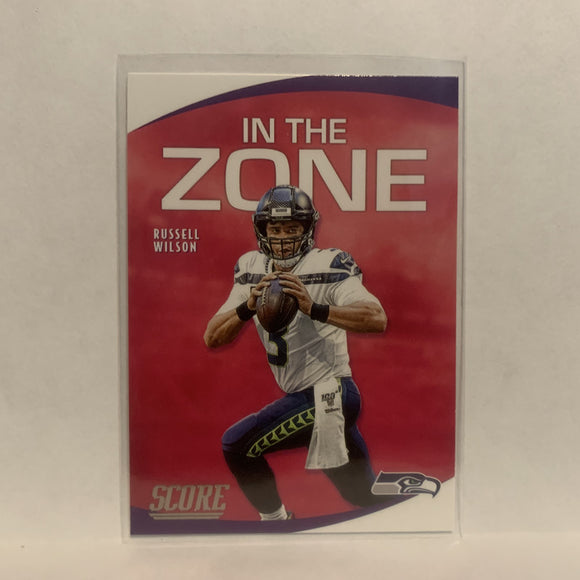 IZ-RW Russell Wilson In The Zone Seattle Seahawks 2020 Score Football Card LZ