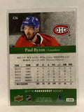 #126 Paul Byran Montreal Canadiens 2017-18 Parkhurst  Hockey Card