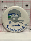Seattle Seahawks Football Helmet NFL Button Pinback