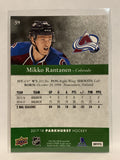 #59 Mikko Rantanen Colorado Avalanche 2017-18 Parkhurst  Hockey Card