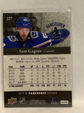 #227 Sam Gagner Vancouver Canucks 2017-18 Parkhurst  Hockey Card