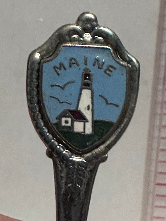 Maine Lighthouse The Pine Tree State  Souvenir Spoon