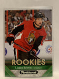 #297 Logan Brown Rookie Ottawa Senators 2017-18 Parkhurst  Hockey Card