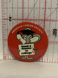 American Cancer Society Send a Mouse to College Button Pinback