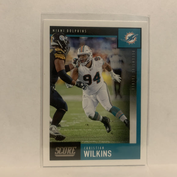#17 Christian Wilkins Miami Dolphins 2020 Score Football Card LZ1