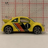 Yellow Volkswagon New Beetle Cup ©2001 Hot Wheels AH