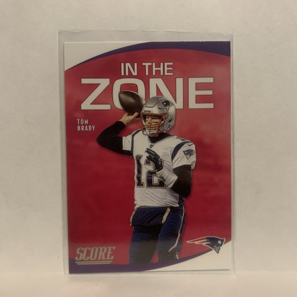 IZ-TB Tom Brady In The Zone New England Patriots 2020 Score Football Card LZ1