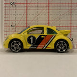 Yellow Volkswagon New Beetle Cup ©2001 Hot Wheels AH