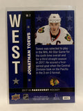 #W-7 Jonathon Toews West Chicago Blackhawks 2017-18 Parkhurst  Hockey Card