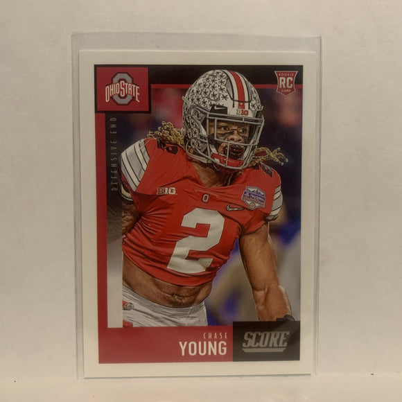 #338 Chase Young Rookie Ohio State 2020 Score Football Card LZ1