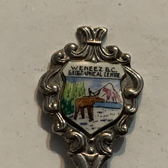 Weneez BC Geographical Centre Moose Mountains Fork Collectable Souvenir Spoon BP