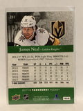#231 James Neal Las Vegas Golden Knights 2017-18 Parkhurst  Hockey Card