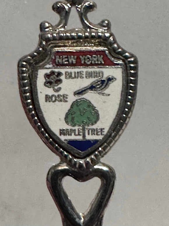 New York Bird Flower Tree  Souvenir Spoon