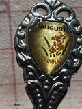 August Gladiolus Flower Stettler Alberta  Souvenir Spoon