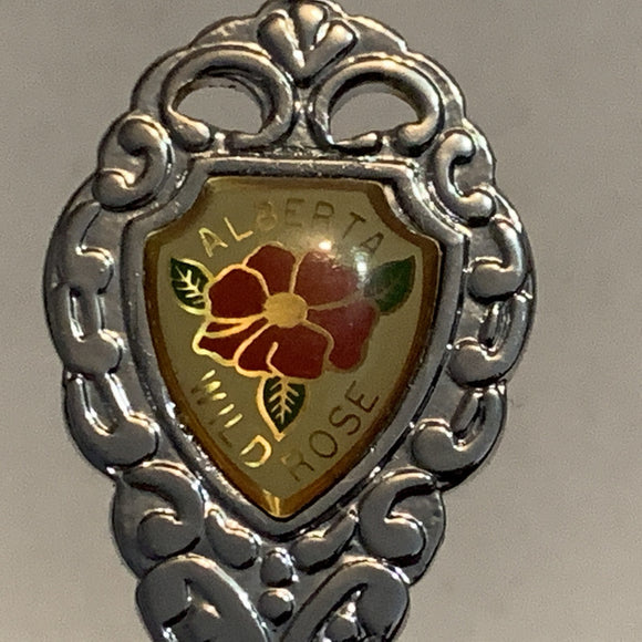 Hanna Alberta Wild Rose Flower Collectable Souvenir Spoon BP