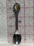 August Gladiolus Flower Stettler Alberta  Souvenir Spoon