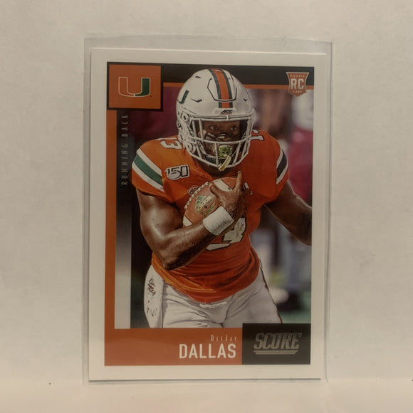 #392 DeeJay Dallas Rookie Miami Hurricanes 2020 Score Football Card LZ2