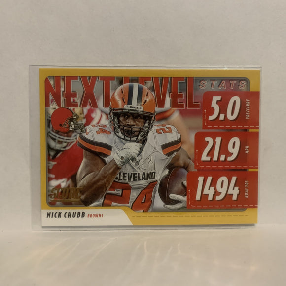 NLS-NC Nick Chubb Next Level Stats Cleveland Browns 2020 Score Football Card LZ2